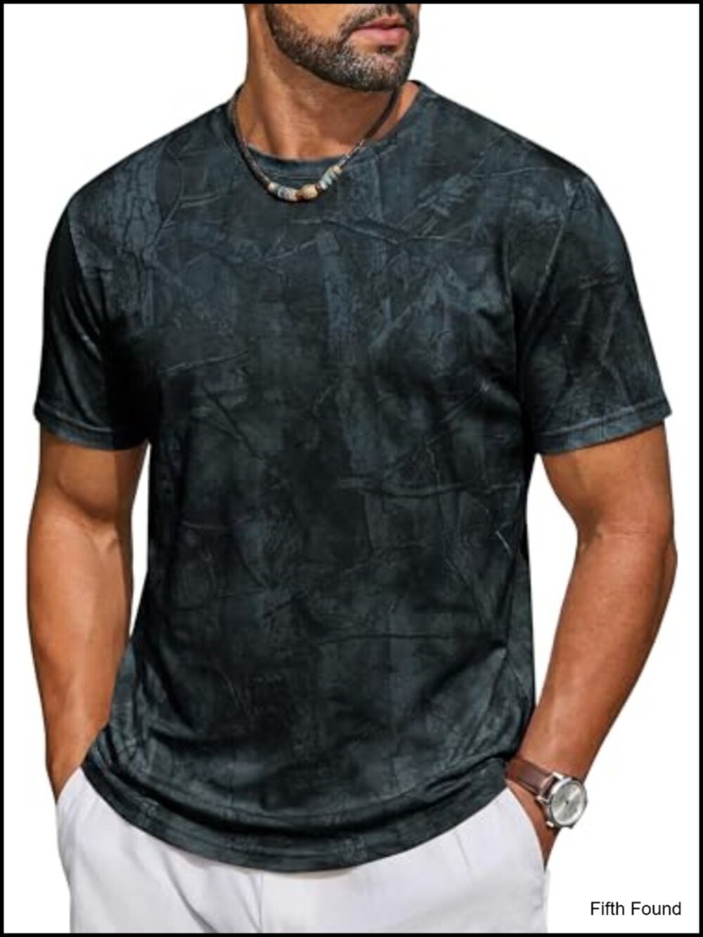 Men's Short Sleeve Graphic Crew Neck Tee Soft Stretchy Casual Pullover